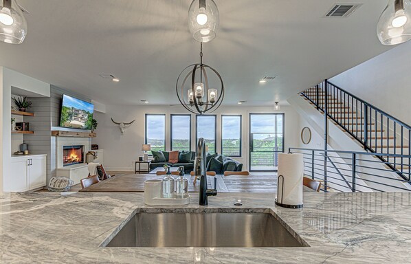 Interior - NEW LISTING! Stunning Lakehouse with Views, Hot Tub & Game Room! (Lago Vista)