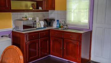 Microondas, placa de cocina, cafetera/tetera, tetera/pava eléctrica