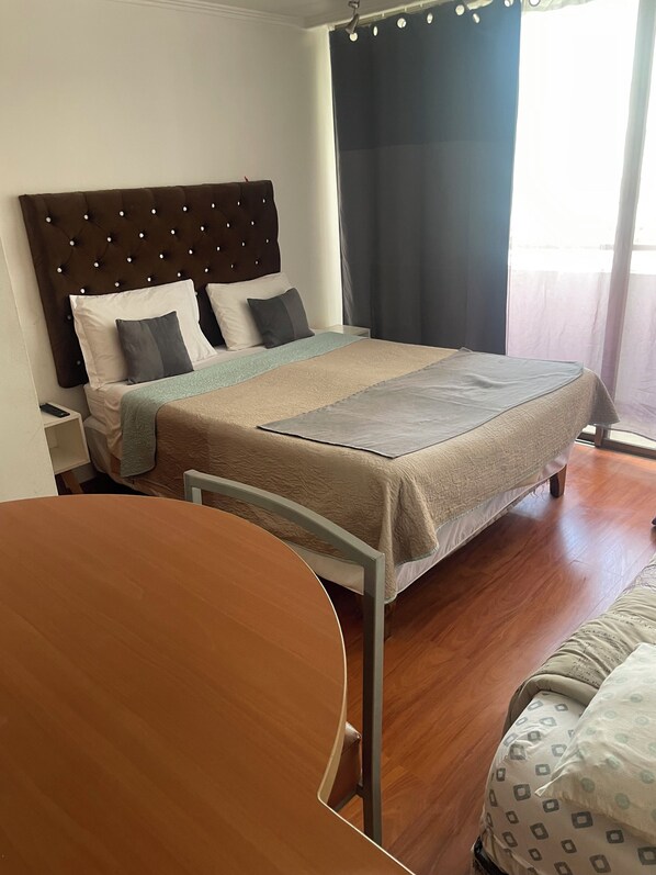 1 bedroom, iron/ironing board, bed sheets