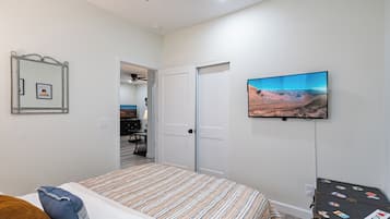 2 bedrooms, iron/ironing board, travel crib, WiFi