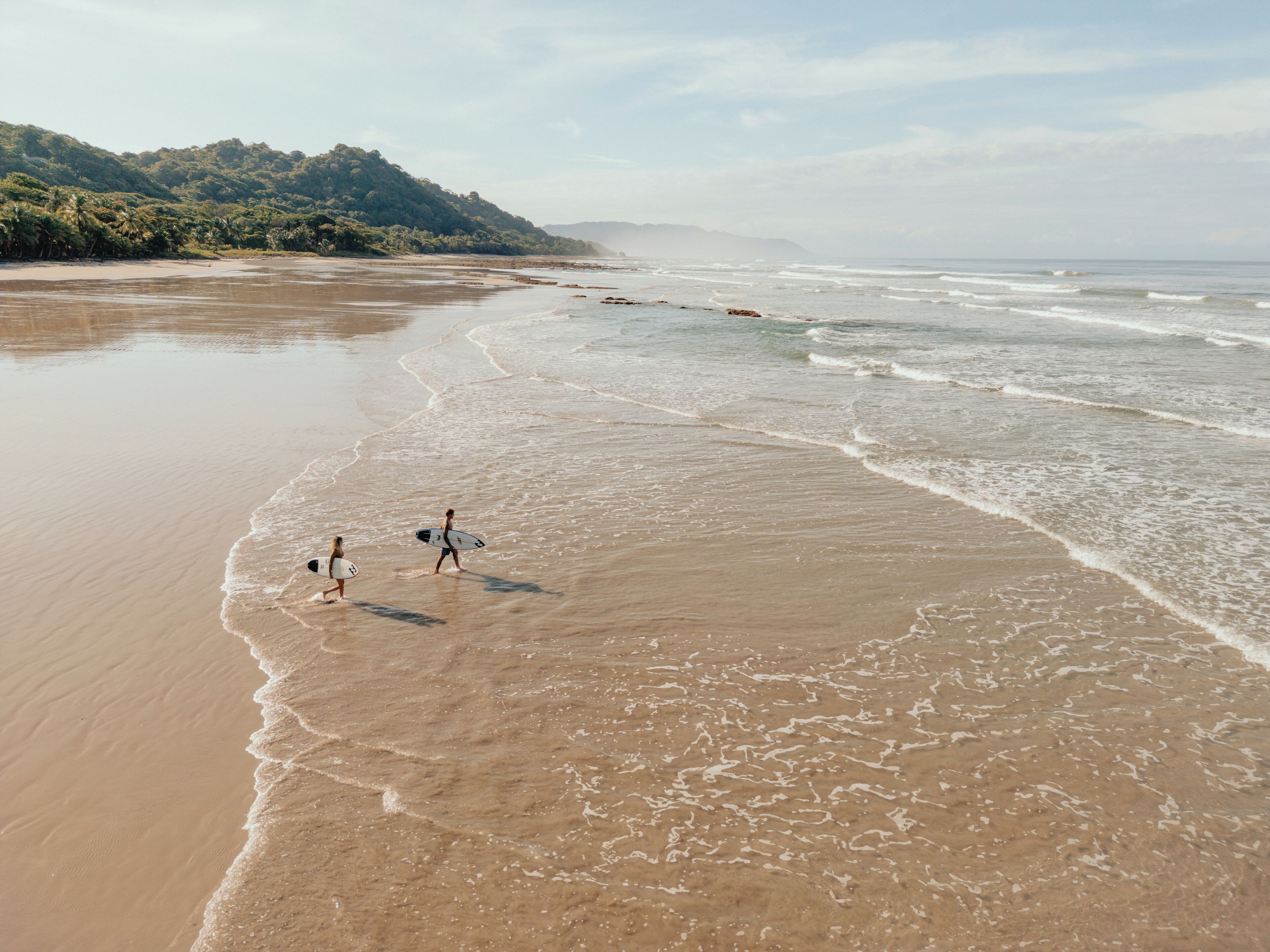 On the beach, white sand, beach towels