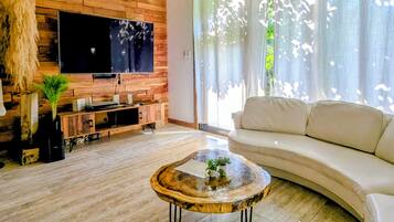 Smart-TV, fotballspill og stereoanlegg