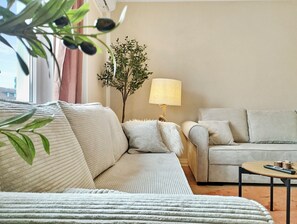 TV connectée, cheminée, livres