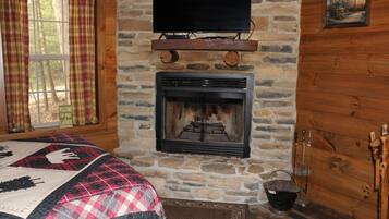 Smart TV de 60 pulgadas con canales vía satélite y chimenea