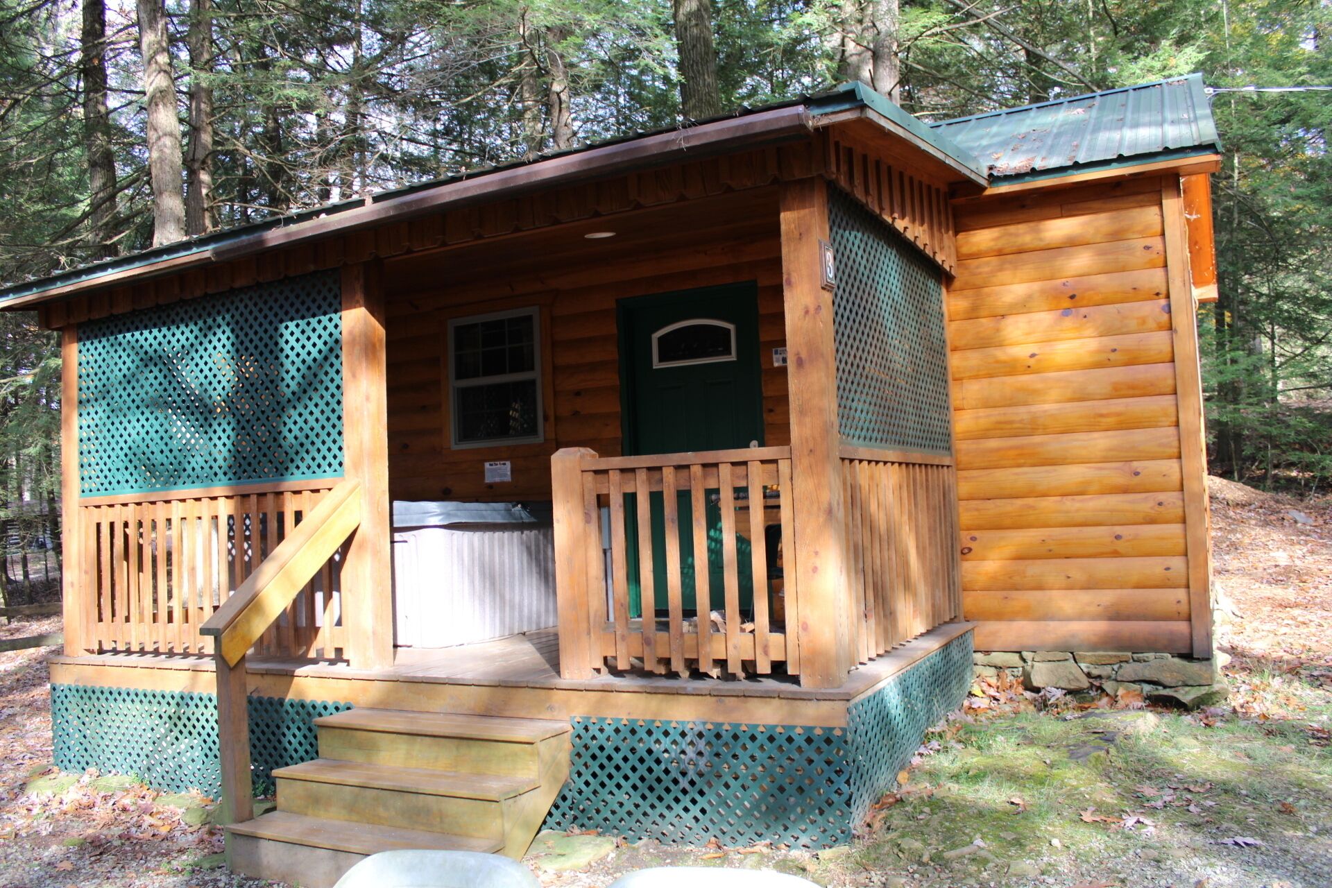Premium Cabin, 1 Queen Bed, Non Smoking, Kitchen | Private kitchen | Full-size fridge, microwave, oven, stovetop