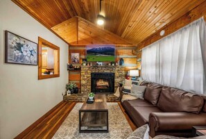 TV, fireplace, offices
