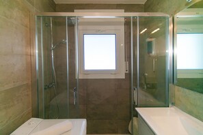 Ducha, secador de pelo, toallas
