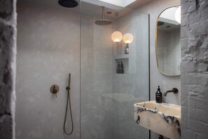 Shower, hair dryer, shampoo - The Top Floor at Collected Places Hobart (North Hobart)