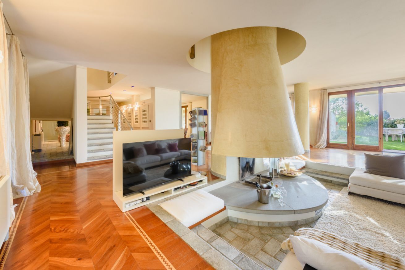 TV, fireplace, foosball