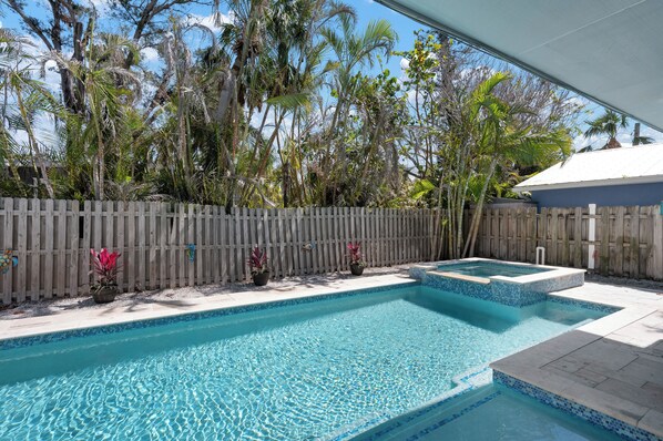 A heated pool