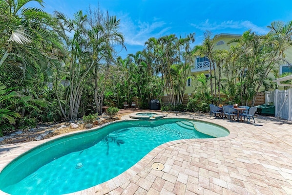 A heated pool