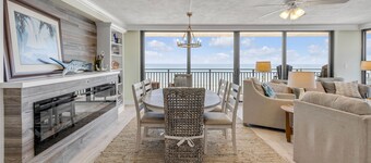 New dog-friendly Listing! Updated direct oceanfront 3/2 with spacious balcony and heated pool