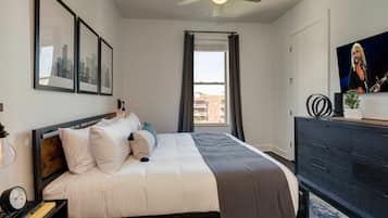 2 bedrooms, iron/ironing board, travel crib, free WiFi