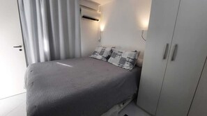 1 bedroom, blackout curtains, iron/ironing board, free WiFi