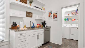Microwave, oven, stovetop, dishwasher