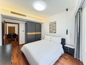 コンドミニアム 2 ベッドルーム シティビュー | 2 室のベッドルーム、高級寝具、客室ごとに異なる装飾、客室ごとに異なるインテリア