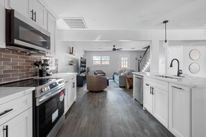 Microwave, oven, stovetop, dishwasher