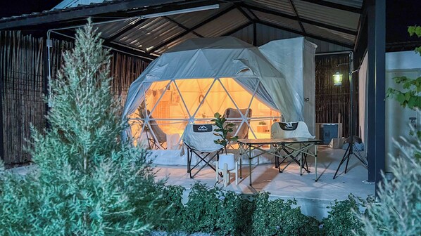 Premium Tent | 1 bedroom, free WiFi, bed sheets - Camping Land (Si Maha Phot)