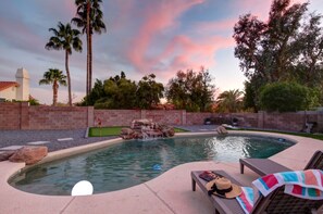 Outdoor pool, a heated pool