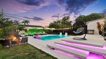 Outdoor pool, a heated pool