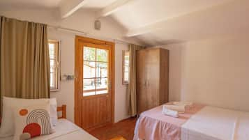 Standard Triple Room, Multiple Beds, Pool View | 1 bedroom, travel cot, free WiFi, bed sheets