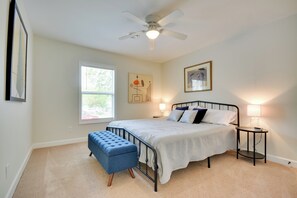2 bedrooms, iron/ironing board, Internet, bed sheets - 2 Mi to Downtown: Greensboro Home By Park! (Greensboro)