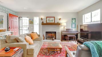 TV, fireplace, stereo, printers