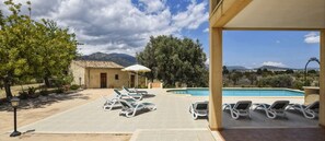 Pool - House in Majorca with Pool and Mountain Views (Selva)