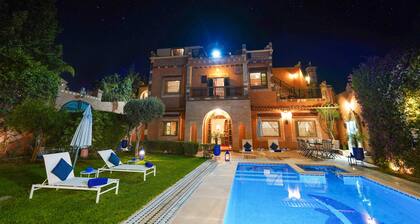 Villa Timskrine Marrakech Piscine privée - Vue panoramique sur les montagnes