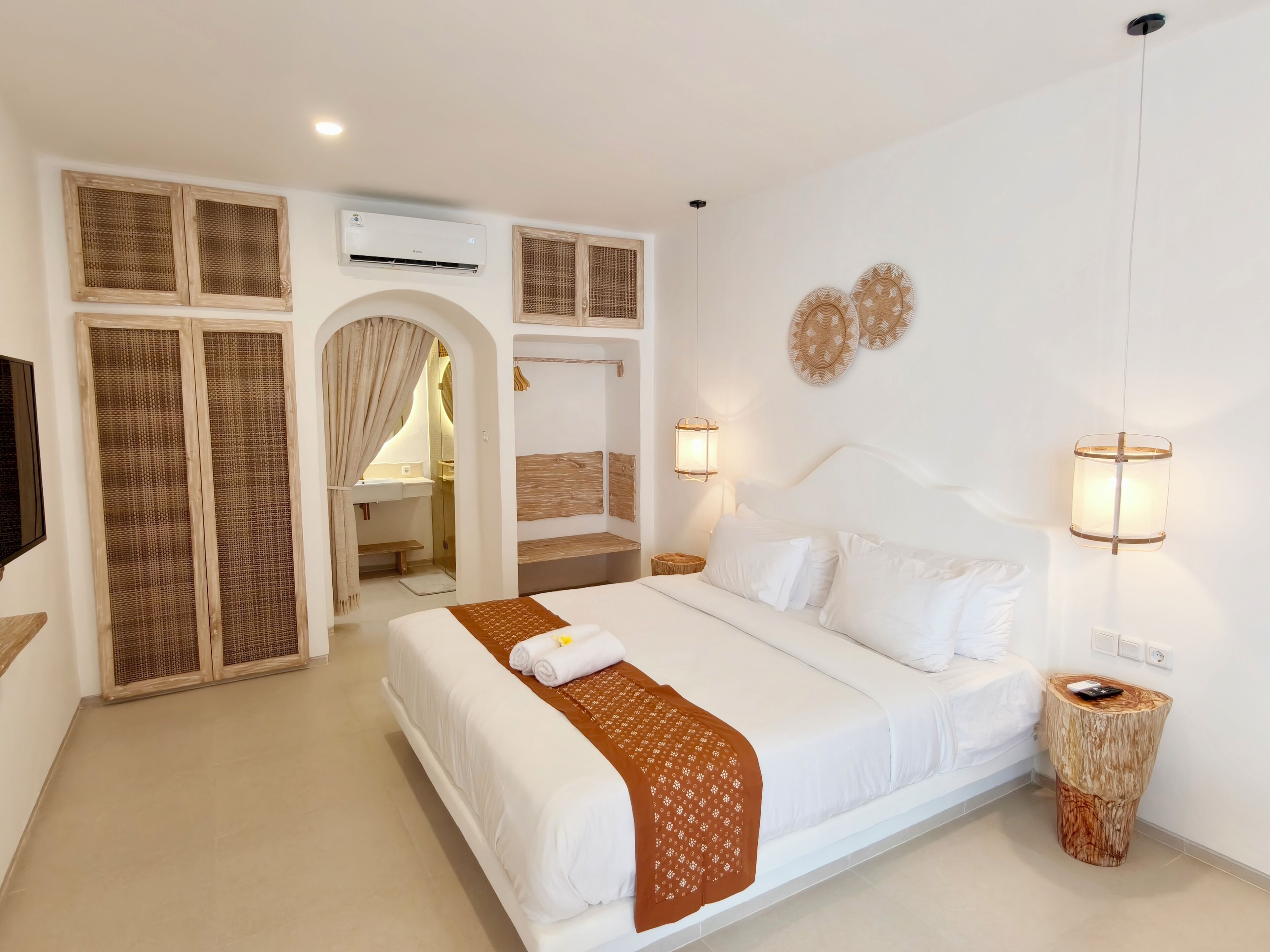 Family Villa, 2 Bedrooms, Patio, Pool View | 2 bedrooms, down duvets, memory-foam beds, desk