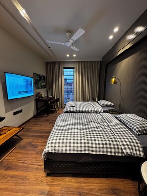 4 bedrooms, iron/ironing board, WiFi, bed sheets - Stylish & Modern Luxury 4BR Apartment | Arjun Marg (Gurugram)