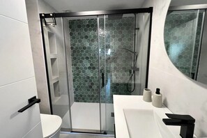 Shower, hair dryer