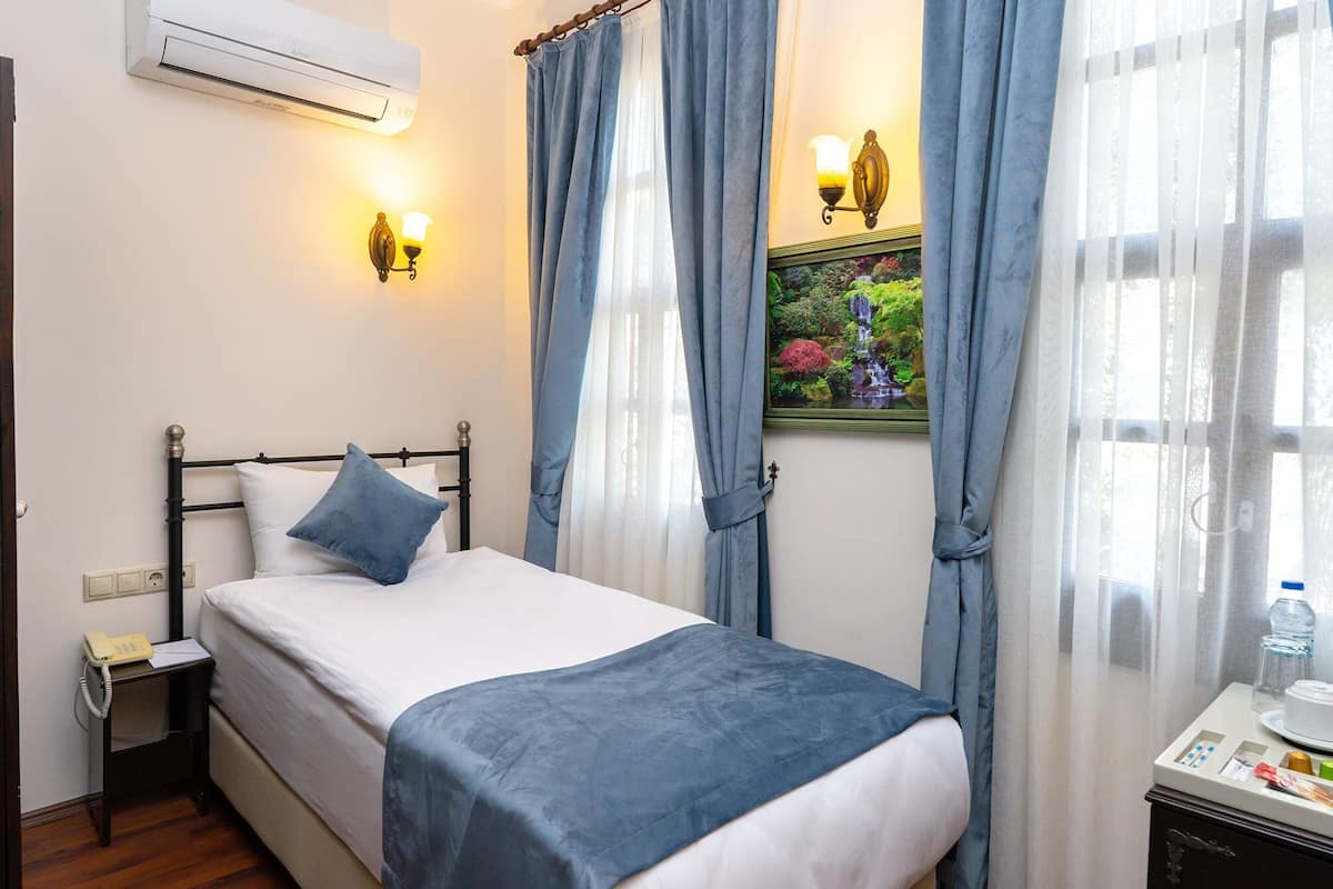 Economy-enkeltværelse | Minibar, pengeskab på værelset, gratis Wi-Fi