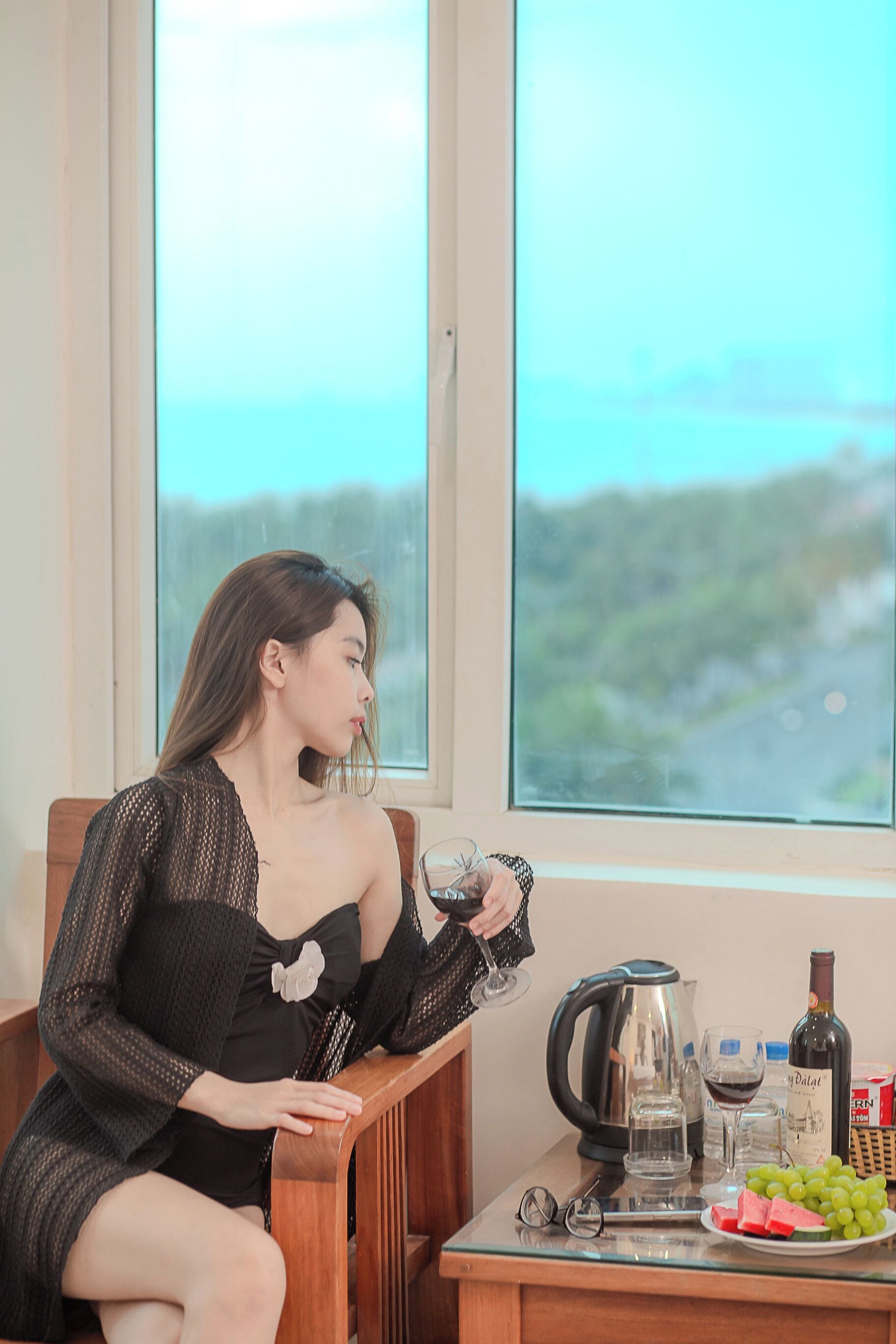 Premier Double Room, Sea View | In-room safe, desk, laptop workspace, blackout drapes