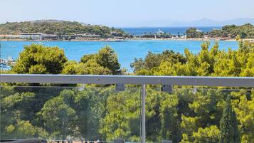 Departamento Confort, 2 habitaciones, vista al mar | Terraza o patio