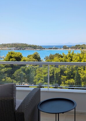 Comfort Apartment, 2 Bedrooms, Sea View | Terrace/patio - Luxury penthouse with stunning riviera view by GHH (Vouliagmeni)