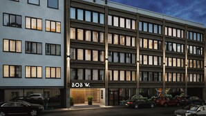 A multi-story building with a prominent 'BOB W.' sign at the ground level. - Bob W Helsinki Kamppi (Helsinki)