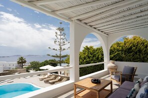 Property grounds - My Rental Homes - Villa Athella  within walking distance from the beach, with pool (Mykonos)