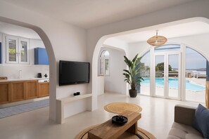 TV - My Rental Homes - Villa Athella  within walking distance from the beach, with pool (Mykonos)
