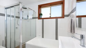 Shower, hair dryer