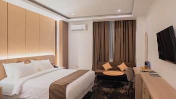 Grand kamer | Een bureau, een laptopwerkplek, gratis wifi, beddengoed