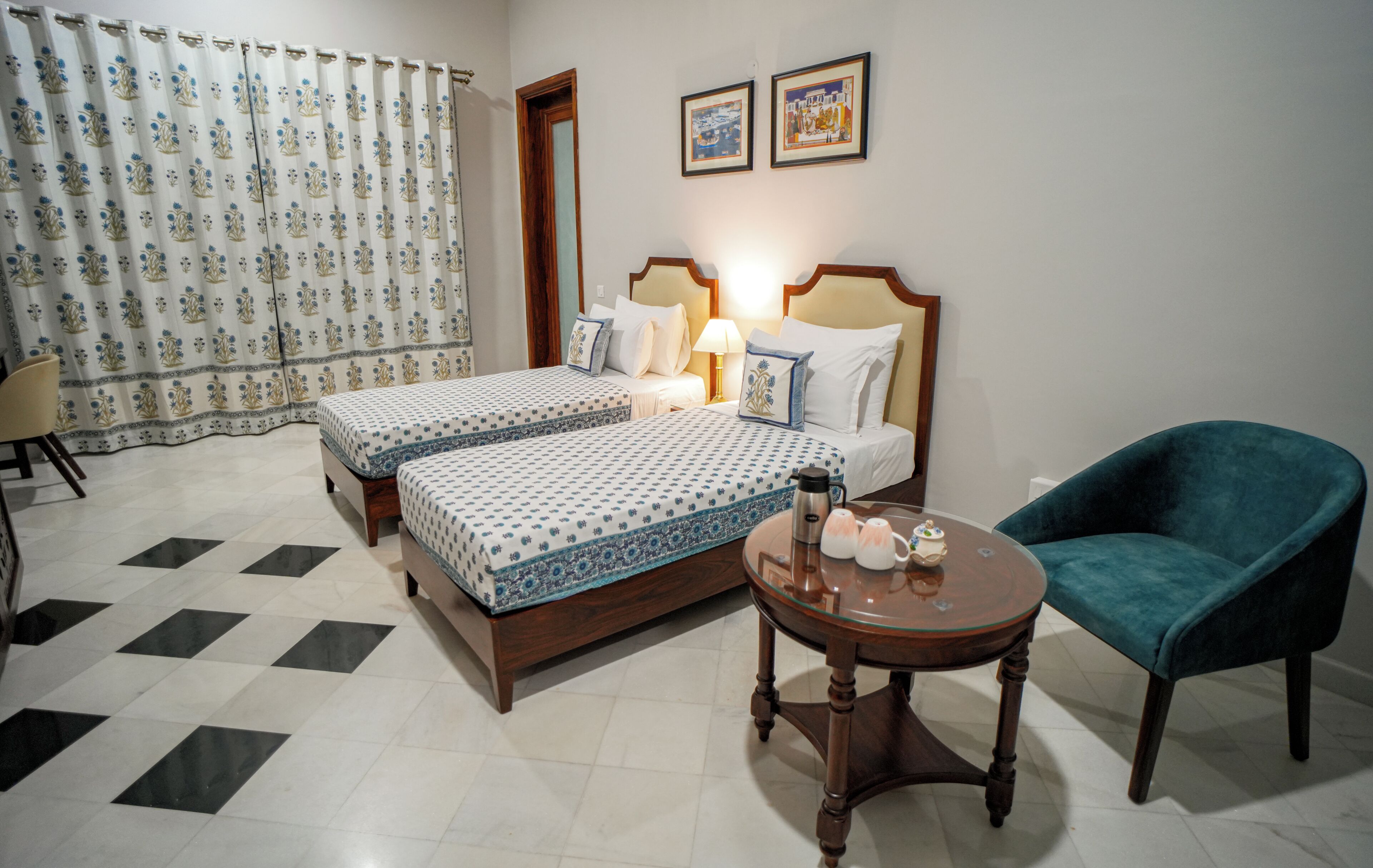 Deluxe Double or Twin Room, Garden View | Egyptian cotton sheets, premium bedding, desk, laptop workspace