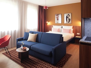 Deluxe Studio | 1 bilik tidur, peralatan tempat tidur premium, bar mini