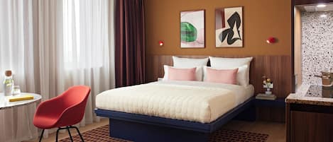 Premium bedding, minibar, in-room safe, laptop workspace