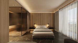 1 bedroom, Egyptian cotton sheets, premium bedding, down duvets