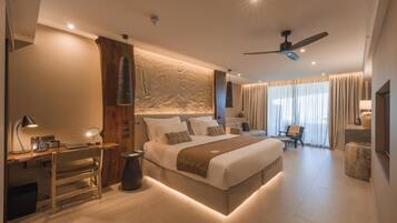 In-room safe, desk, laptop workspace, soundproofing