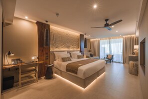 In-room safe, desk, laptop workspace, soundproofing