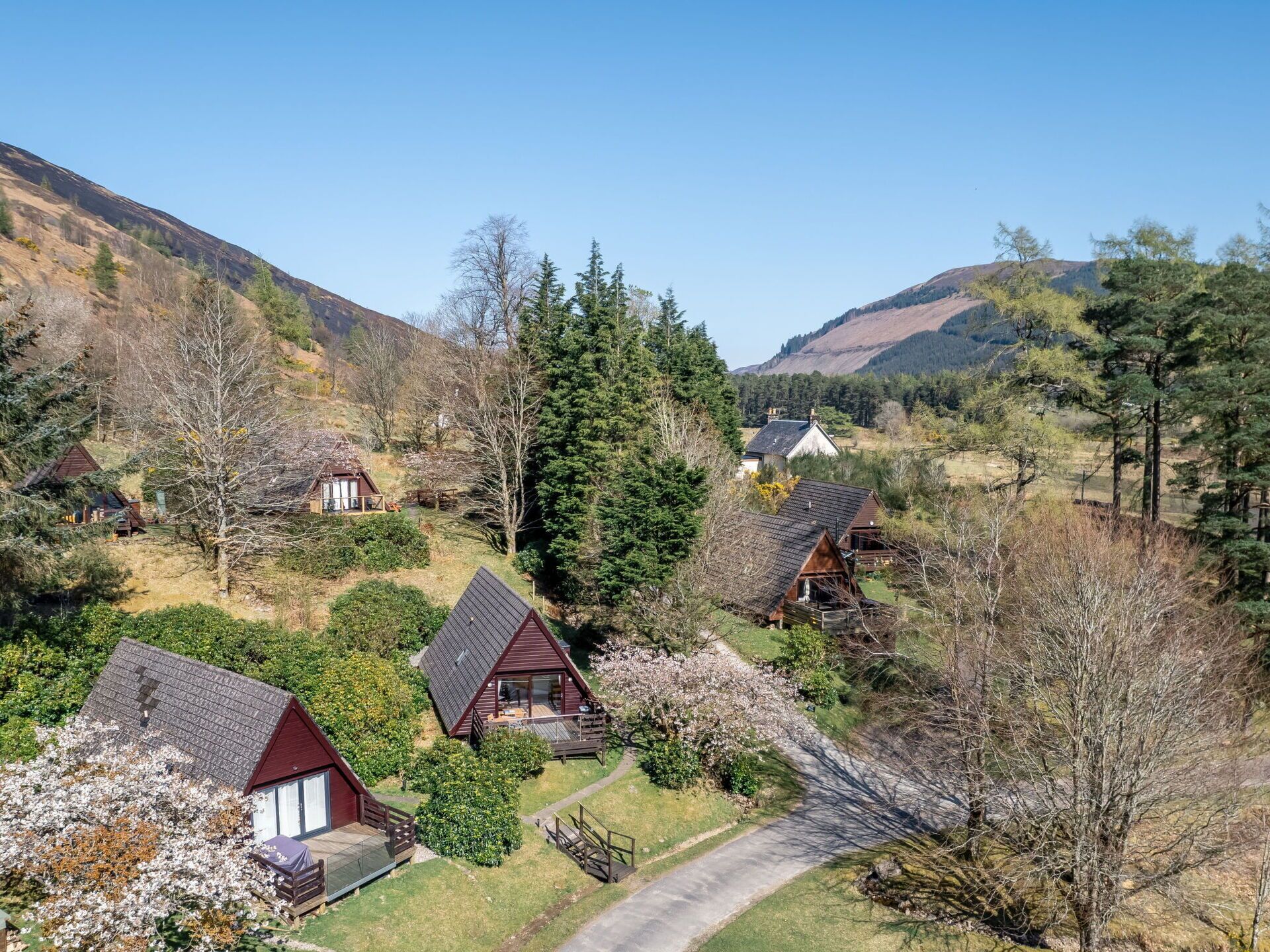 Baum, Blatt, Bergforms, Vegetation, Haus, Strauch, Landschaft, Hochland, Hügel
