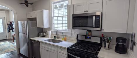 Microwave, oven, stovetop, dishwasher
