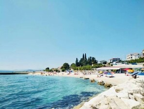 Sun-loungers, beach towels
